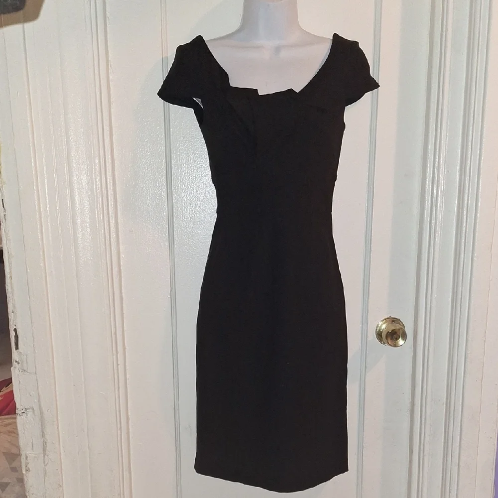 Bloomingdale's | Dresses | Bloomingdales Black Sheath Mini Dress Sweetheart  Neckline | Poshmark